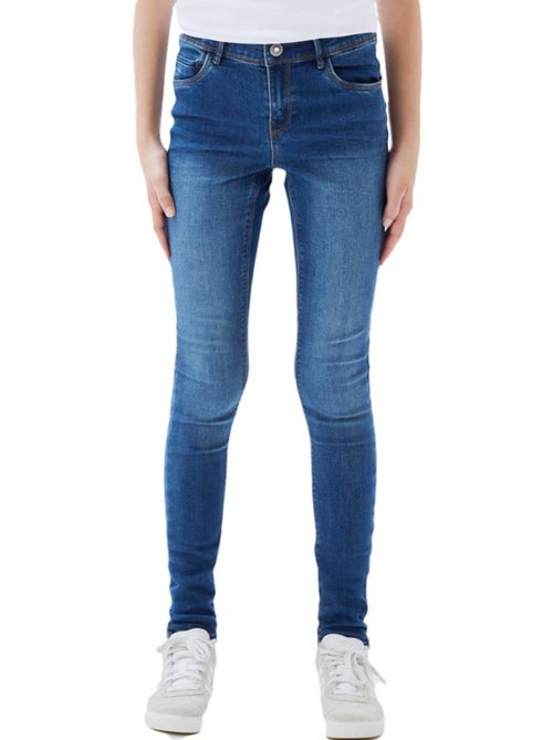 Jeans Skinny Azul Escuro para Menina Name It 1262 - Kiabi Jeans Skinny Azul Escuro para Menina Name It 1262 - Kiabi