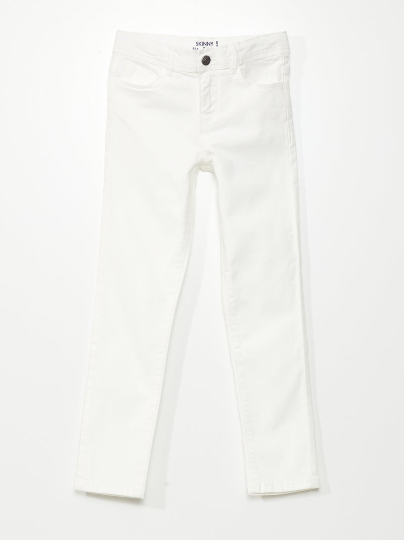 Jeans skinny de 5 bolsos BRANCO - Kiabi