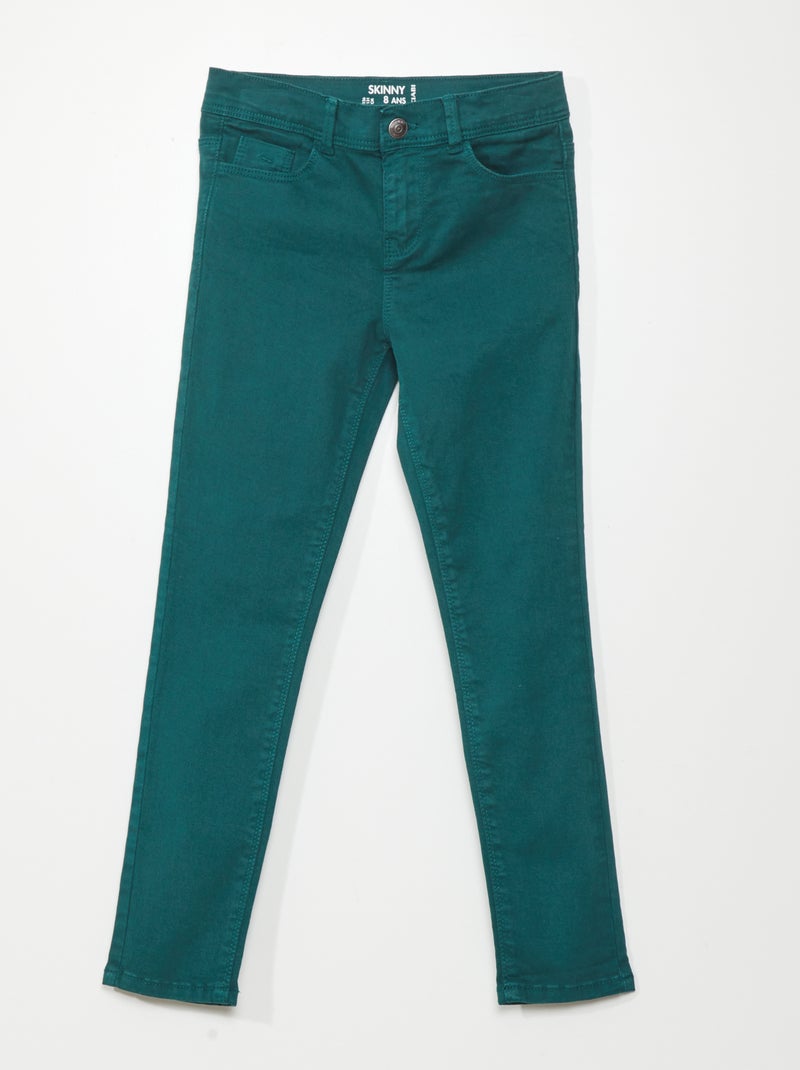 Jeans skinny de 5 bolsos VERDE - Kiabi