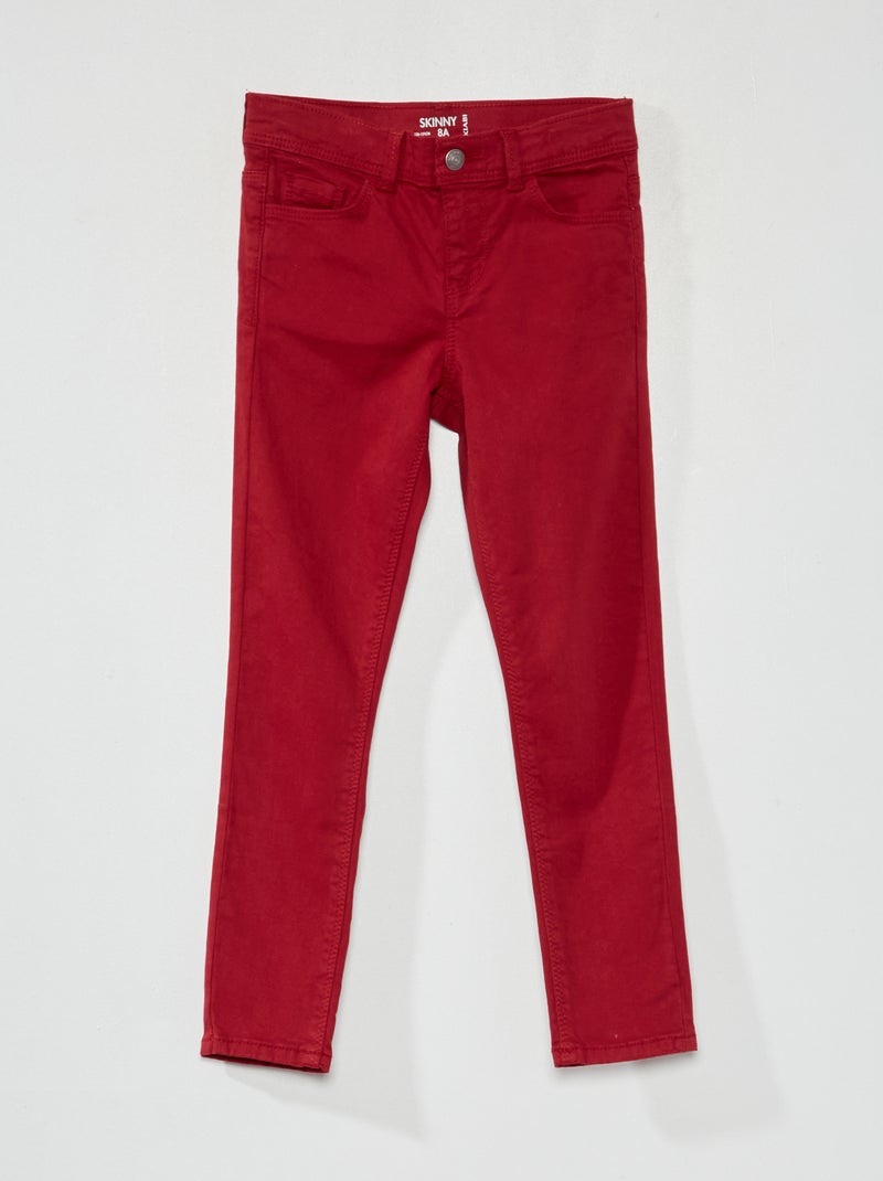 Jeans skinny de 5 bolsos VERMELHO - Kiabi