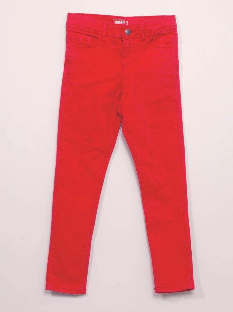 Jeans skinny de 5 bolsos VERMELHO - Kiabi