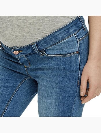 Jeans skinny de grávida azuis para mulher pieces maternity della