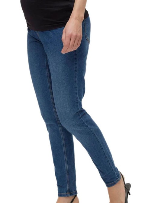 Jeans skinny de gravidez azuis para mulher mamalicious mecho - Kiabi Jeans skinny de gravidez azuis para mulher mamalicious mecho - Kiabi