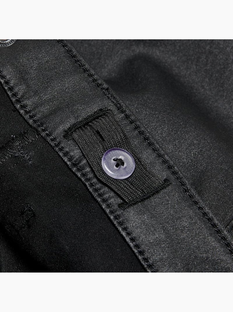 Jeans Skinny Pretos com Revestimento para Menina Pim 15210750 Preto - Kiabi