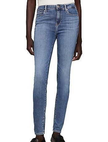 Jeans skinny tommy hilfiger flex como azul claro para mulher