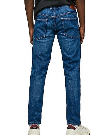 Jeans slim azul para homem pepe jeans hatches