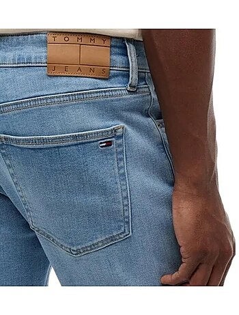 Jeans slim azul para homem tommy hilfiger scanton