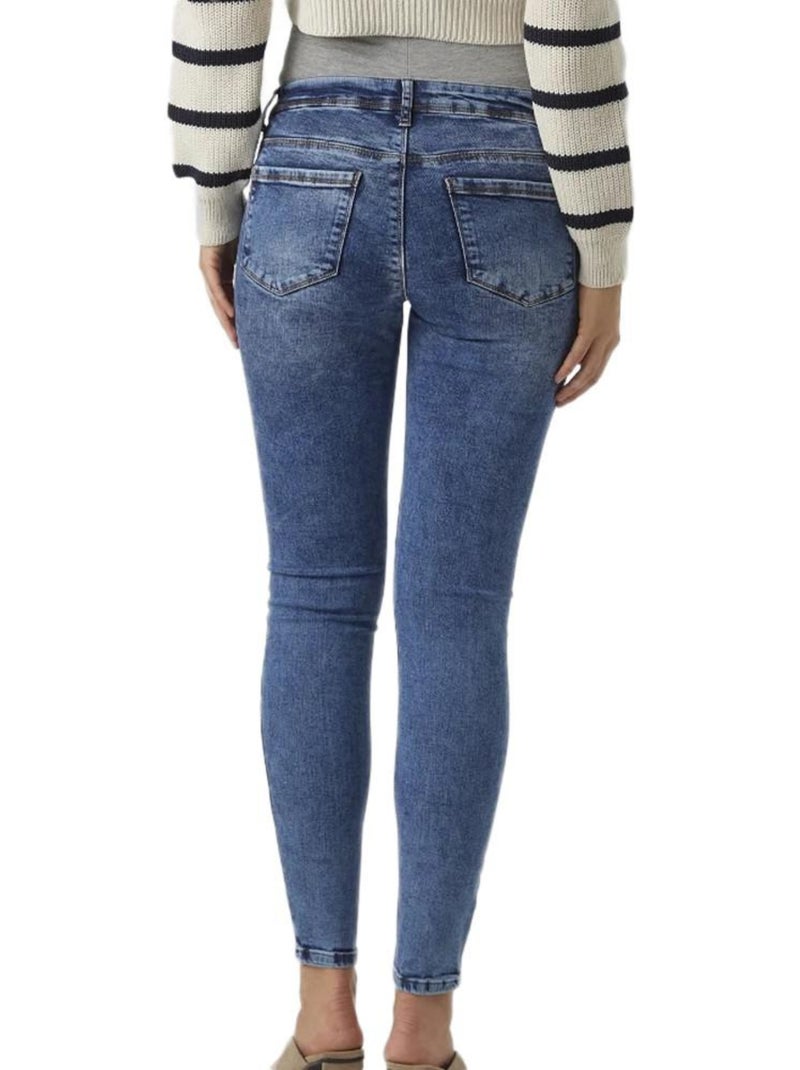Jeans Slim Azul para Mulher Mamalicious Roma Azul - Kiabi