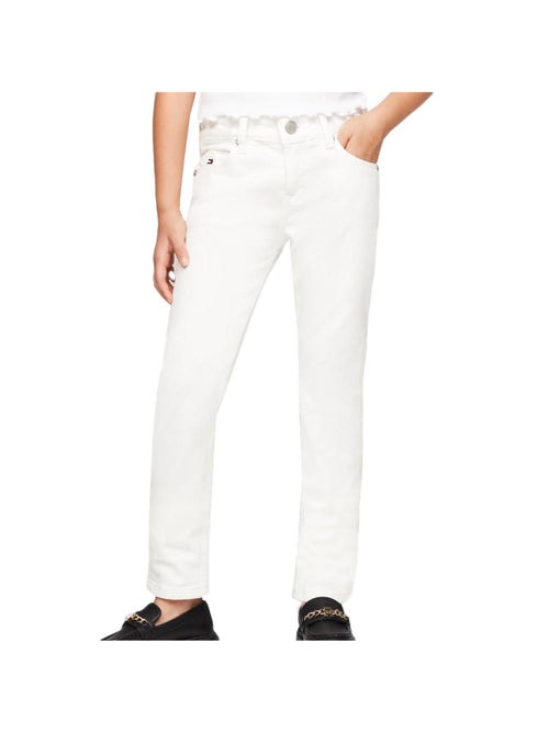 Jeans slim brancos tommy hilfiger nora para menina - Kiabi Jeans slim brancos tommy hilfiger nora para menina - Kiabi