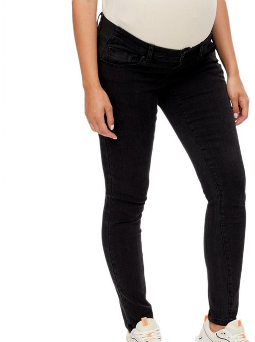 Jeans Slim de Gravidez Pretos Mamalicious Elastics - Kiabi Jeans Slim de Gravidez Pretos Mamalicious Elastics - Kiabi