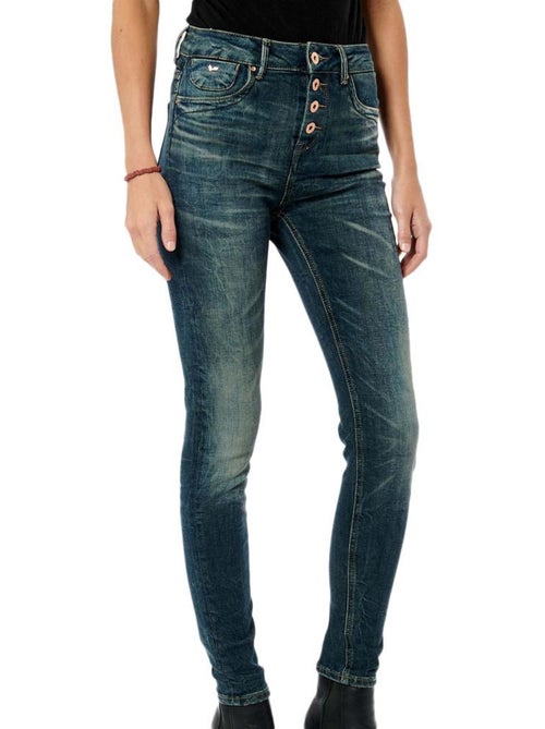 Jeans Slim Kaporal Elekte Azul Escuro para Mulher - Kiabi Jeans Slim Kaporal Elekte Azul Escuro para Mulher - Kiabi