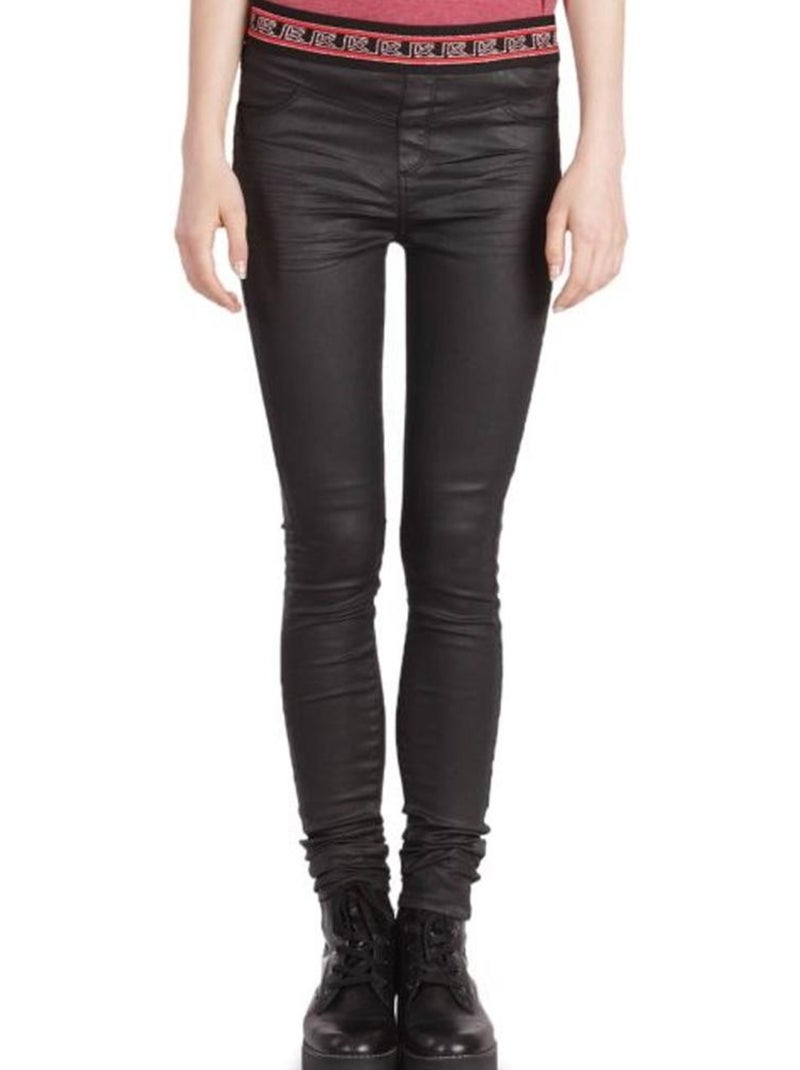Jeans Slim Preto Efeito Pele para Mulher Kaporal SABLE Preto - Kiabi