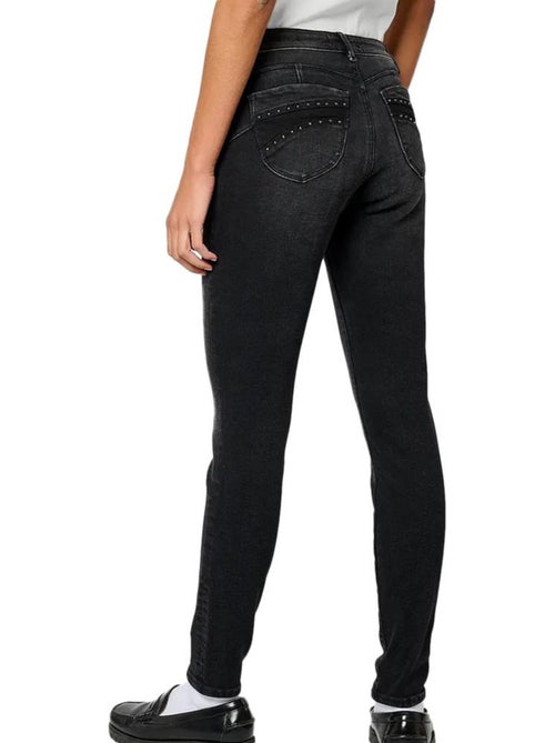 Jeans Slim Pretos Kaporal FLORH24W7J para Mulher - Kiabi Jeans Slim Pretos Kaporal FLORH24W7J para Mulher - Kiabi