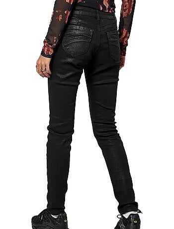 Jeans slim pretos kaporal redhbl para mulher