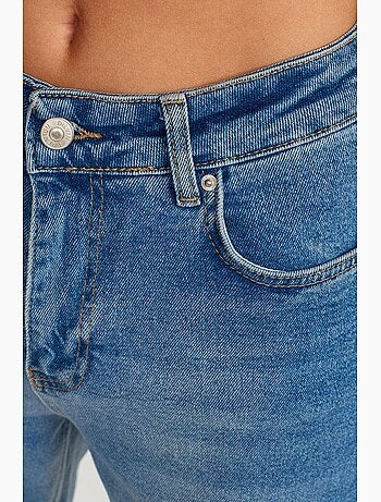 Jeans slim straight de cintura subida para mulher dilvin