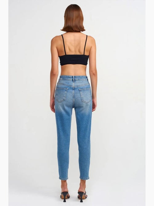 Jeans slim straight de cintura subida para mulher dilvin - Kiabi Jeans slim straight de cintura subida para mulher dilvin - Kiabi