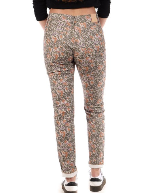 Jeans slim verde/laranja para mulher kaporal camie - Kiabi
