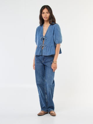 Jeans Straight de Cintura Subida