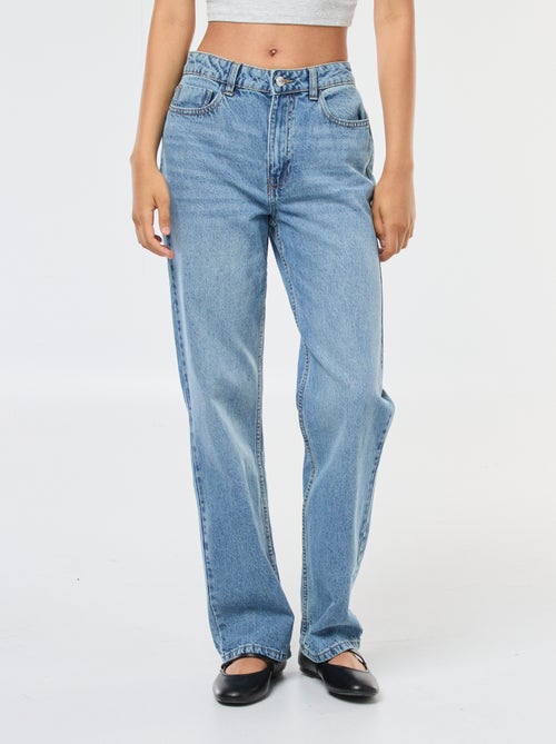 Jeans Straight de Cintura Subida - Kiabi