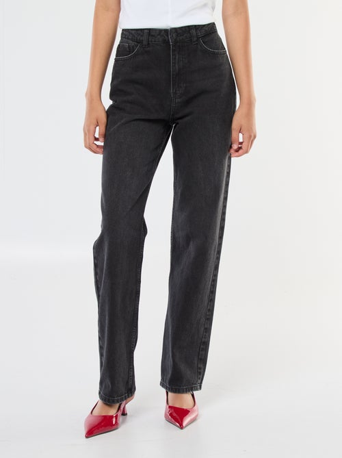 Jeans Straight de Cintura Subida - Kiabi