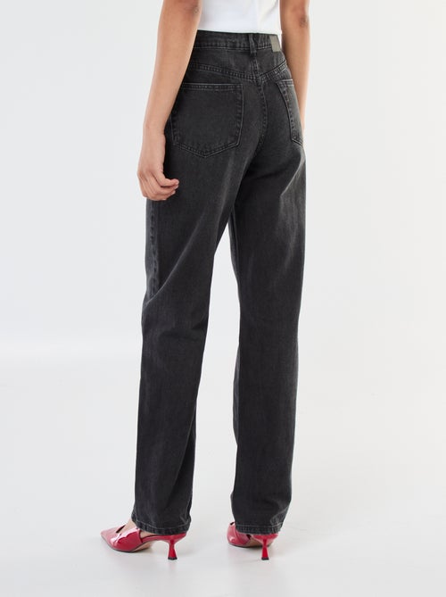 Jeans Straight de Cintura Subida - Kiabi