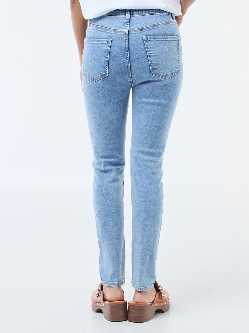 Jeans super skinny cintura muito subida - C28 Azul - Kiabi