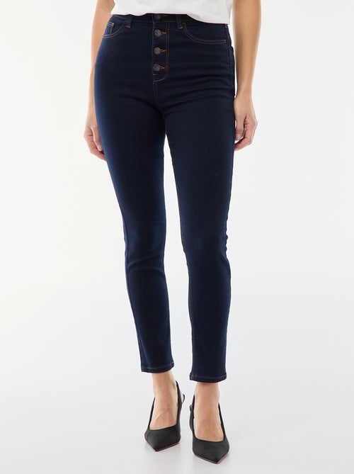 Jeans super skinny cintura muito subida - L32 - Kiabi