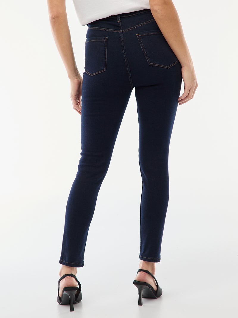Jeans super skinny cintura muito subida - L32 Azul - Kiabi
