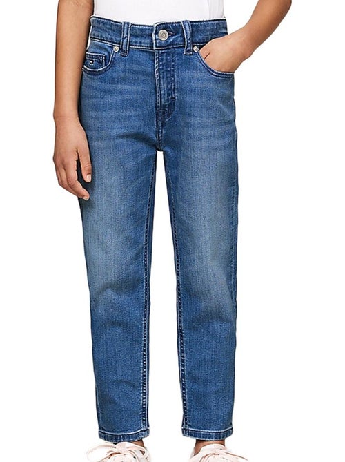 Jeans Tapered Tommy Hilfiger para Menina Azul KG0KG07734 - Kiabi Jeans Tapered Tommy Hilfiger para Menina Azul KG0KG07734 - Kiabi