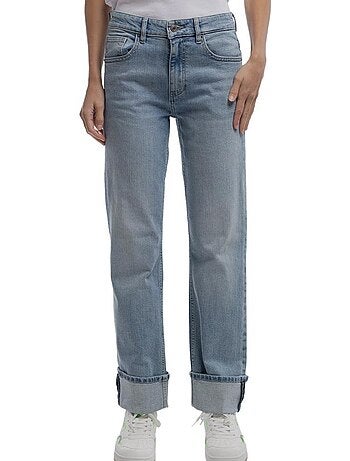 Jeans teddy smith boyfriend azul para menina