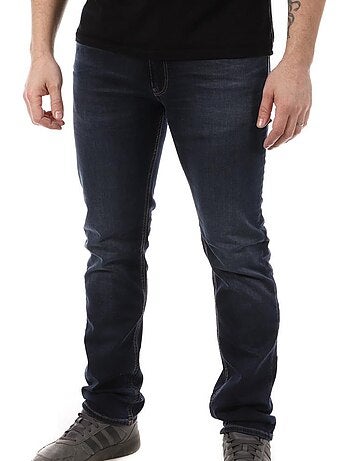 Jeans teddy smith reeple rock de homem azul escuro corte reto