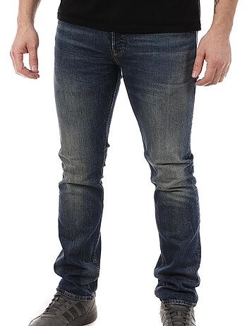 Jeans Teddy Smith Reg de Homem Azul Lavado Corte Reto