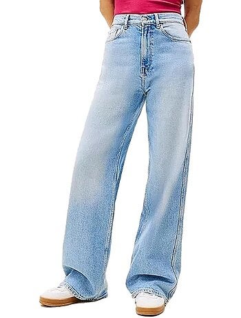 Jeans Tommy Hilfiger Azul Claro Lavado Amplo para Mulher Bi0112