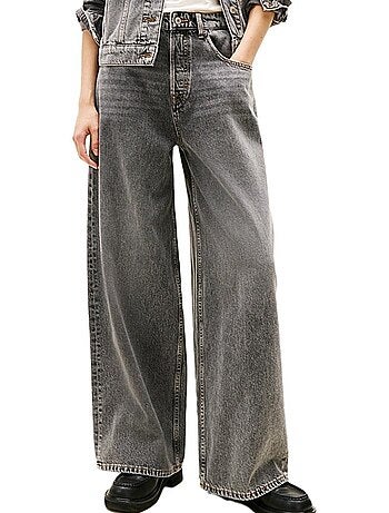 Jeans Tommy Hilfiger Charlie Loose Wide de Mulher Cinzento