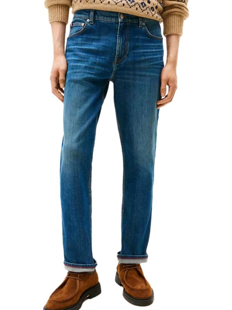 Jeans Tommy Hilfiger Denton MW0MW40566 de Homem Azul Corte Reto Azul - Kiabi
