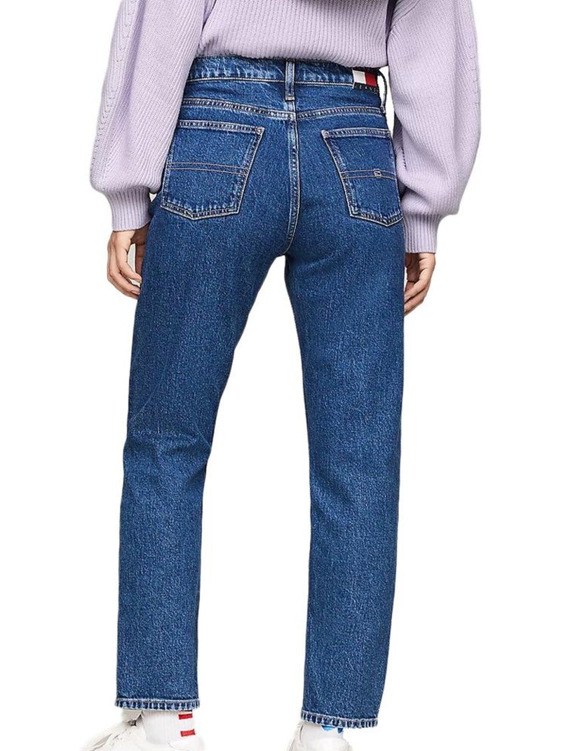 Jeans Tommy Hilfiger Izzie de Corte Reto Azul Escuro para Mulher Azul - Kiabi