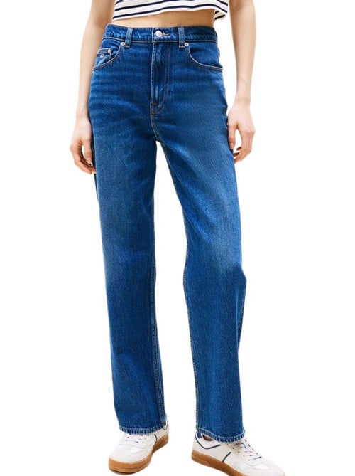 Jeans Tommy Hilfiger Layla de Corte Reto Azul para Mulher - Kiabi Jeans Tommy Hilfiger Layla de Corte Reto Azul para Mulher - Kiabi