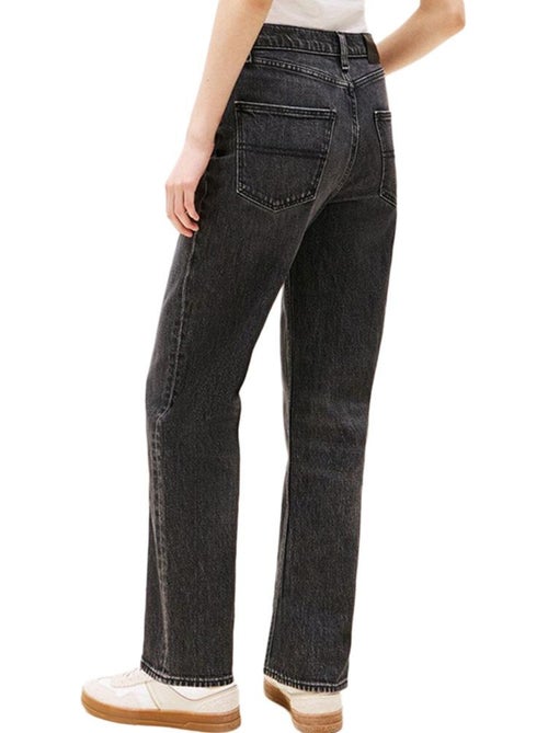 Jeans Tommy Hilfiger Layla de Corte Reto Cinzento para Mulher - Kiabi Jeans Tommy Hilfiger Layla de Corte Reto Cinzento para Mulher - Kiabi