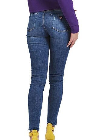 Jeans ultra skinny azul guess para mulher