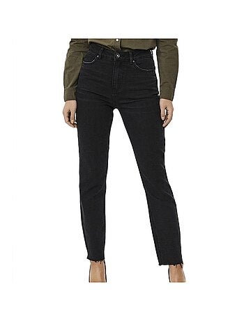 Jeans Vero Moda Cut Preto de Cintura Subida para Mulher 10247008