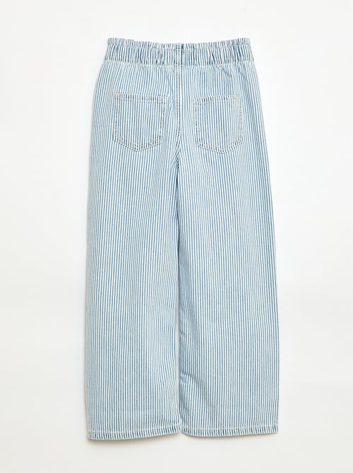 Jeans wide leg com estampado fantasia - Kiabi