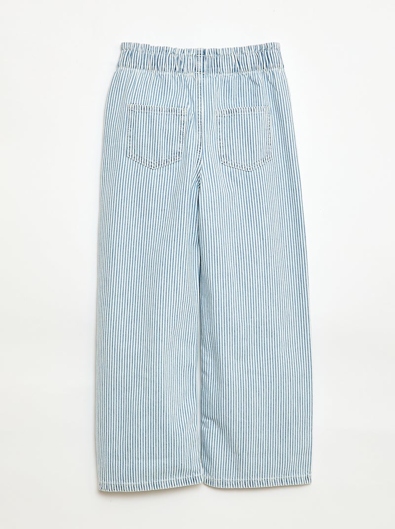 Jeans wide leg com estampado fantasia Azul - Kiabi