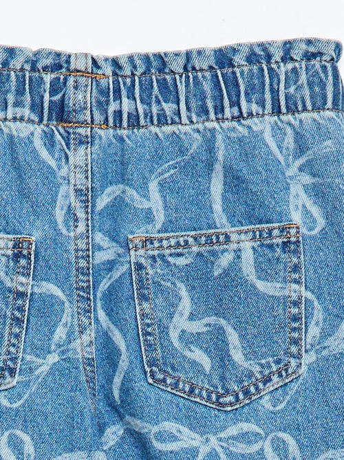 Jeans wide leg com estampado fantasia - Kiabi