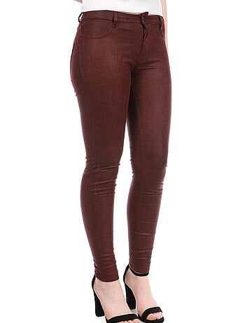 Jegging Bordeaux de Cintura Subida Teddy Smith para Mulher