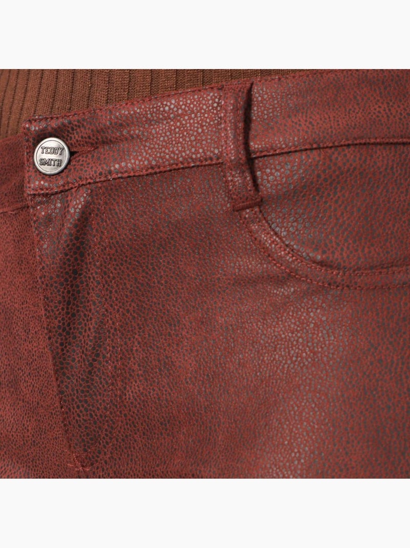 Jegging Bordeaux de Cintura Subida Teddy Smith para Mulher Bordô - Kiabi