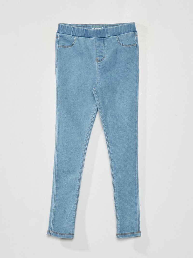 Jeggings com cintura elástica Azul - Kiabi