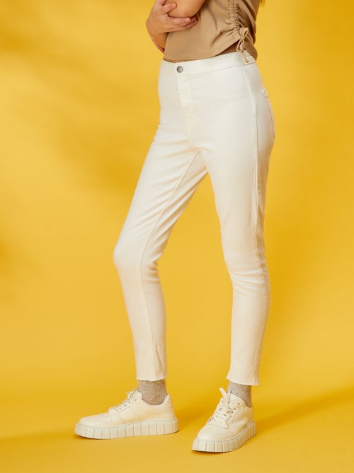 Jeggings com cintura subida e 5 bolsos - Kiabi