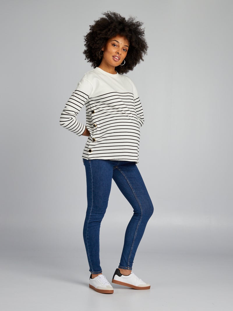 Jeggings de grávida com faixa AZUL - Kiabi