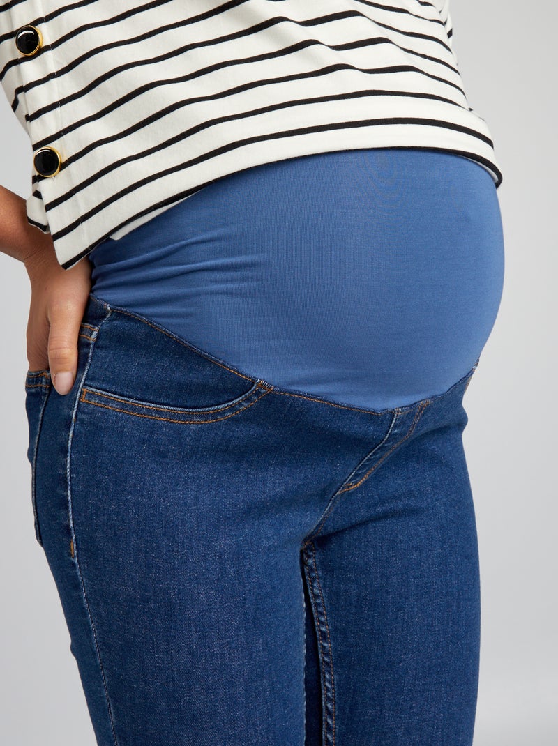 Jeggings de grávida com faixa AZUL - Kiabi
