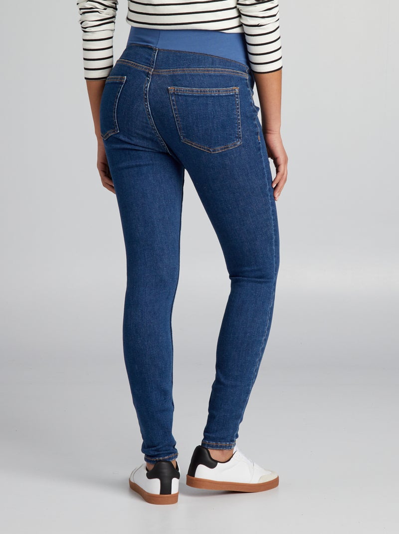 Jeggings de grávida com faixa AZUL - Kiabi